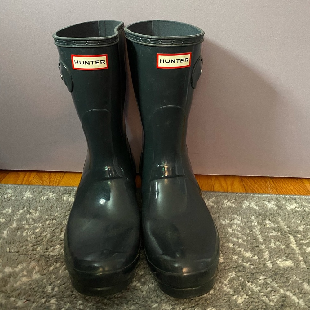 Dark Gray Glossy Hunter Boots!